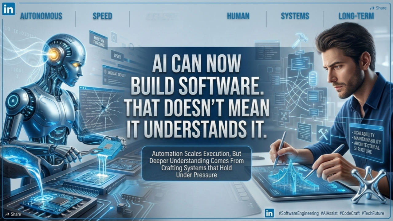 AI Can Now Build Software. That Doesn’t Mean It Understands It. — original article cover