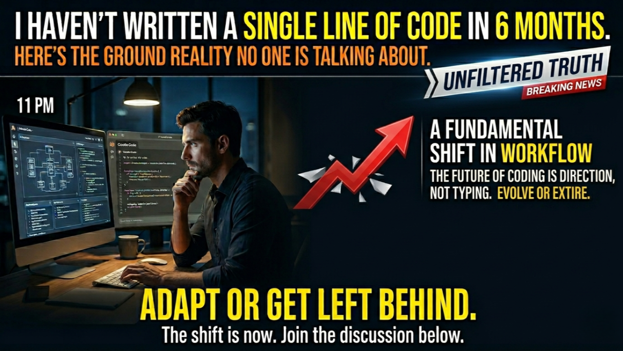 I Haven't Written a Single Line of Code in 6 Months. Here's the Ground Reality No One Is Talking About. — original article cover